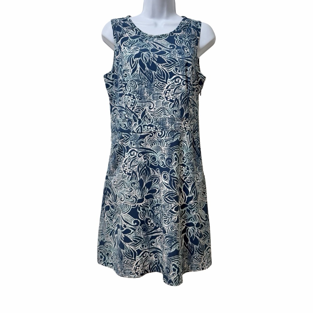 Title Nine Dream Nimblene Sleeveless Activewear Mini Dress Size 6 Blue Hiking